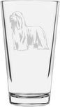 Bearded Collie Beardie Custom Personalized Dog Themed Etched All Purpose 16oz Pint Glass