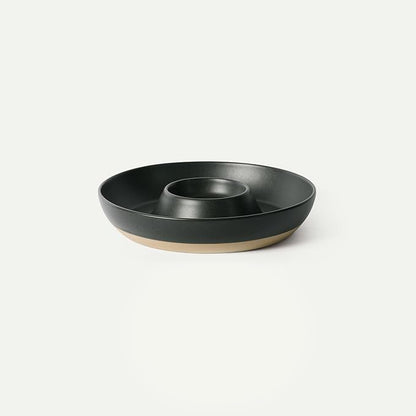MORA Ceramic Chips and Dip Serving Tray: Large Divided Party Bowl Set by MORA