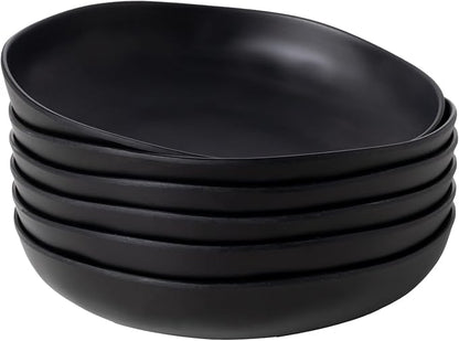 Melamine Bowls Set, 9” Large Pasta Bowl Salad Bowl, Lightweight Unbreakable by ZAROCRUS
