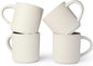 DeeCoo Matte White Coffee Mugs Set of 4, 12 Ounce Mug by DeeCoo