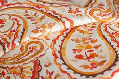 Maison d' Hermine Cloth Napkins Set of 4 100% Cotton for Thanksgiving Christmas Decorations Everyday Reusable Square Fall Napkins Cloth Washable Dinner Party (Palatial Paisley, 20"x20")