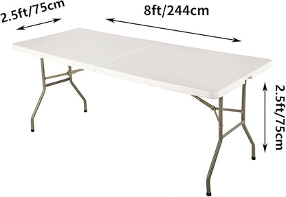 LZY Spandex Fitted Stretch Table Cover for 6 ft or 4ft or 8ft Folding Table, Rectangular Cocktail Tablecloth, Perfect for Party or Banquet