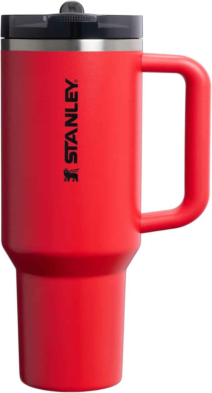 STANLEY Quencher ProTour Flipstraw Tumbler, 40 oz, Chili Black | Built-In Straw by Unknown