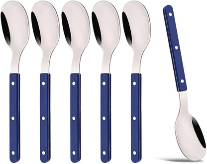 6-Piece Vintage 6.73-inch Dessert Spoon Set Silverware Set BRIIEC Stainless by BRIIEC