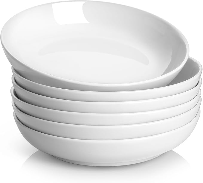 Y YHY Pasta Bowls, 30oz Salad Bowls White Soup Bowls Large Pasta Serving Bowl by YYHY