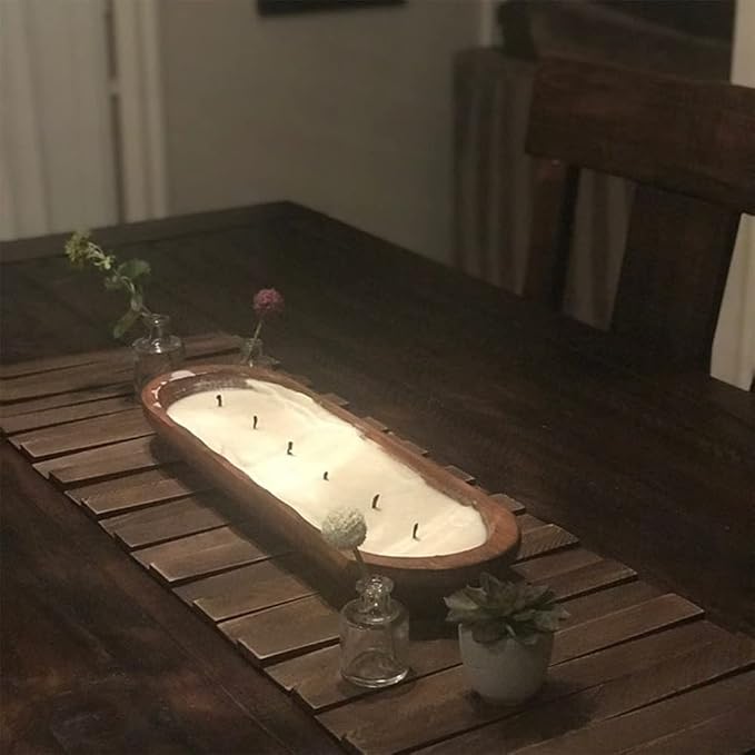 Wooden Table Runner, Natural Durable Wood Table Runner, 25 x 12 Inches - Image 9