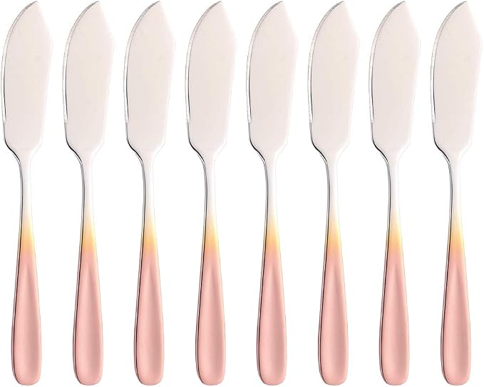 Buyer Star Cheese Butter Knife, Stainless Steel 18/10 6" Mini Desert Knives by BuyerStar