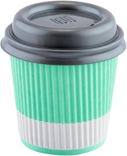 Restaurantware Ripple Wall Coffee Cups 500 Count 4 Ounce Insulated Light Green - Image 8
