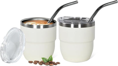 CHLJAR Espresso Cups, 4oz Insulated Espresso Cup Set of 2, Espresso Shot Cups by Unknown