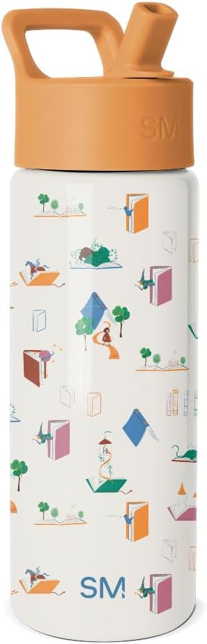 Simple Modern Kids Water Bottle & Toddler Cup | 18oz | Books | Insulated by Unknown