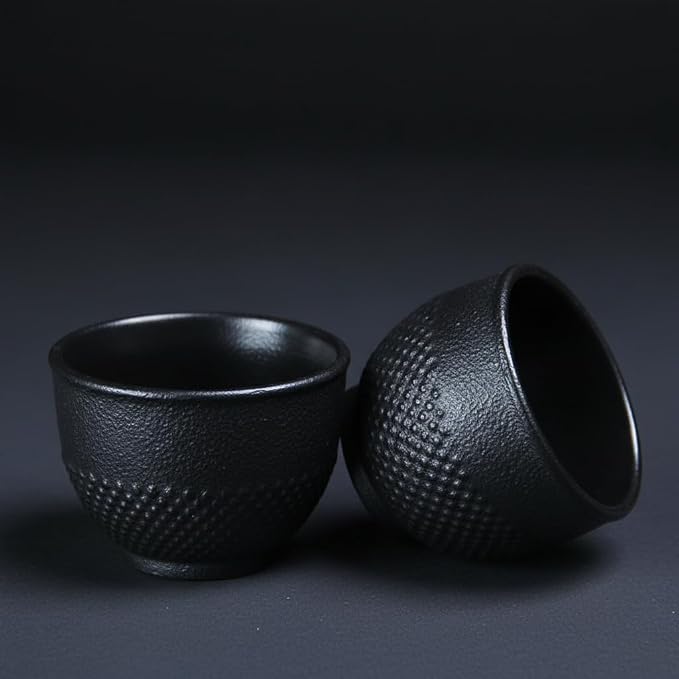 Japanese Cast Iron Tea Cups, Small and Heavy Teacups - Image 9