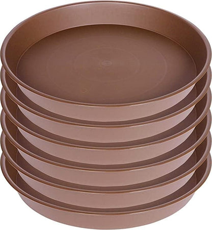 6 Pack Plant Saucer 4 5 inch, Heavy Sturdy Plant Drainage Tray by Bleuhome