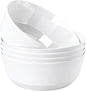 Hioasis 8 Pack Plastic Serving Bowls 128oz White Plastic Bowls Heavy Duty Disposable Serving Bowls for Party Snack & Salad & Candy & Bar Buffet