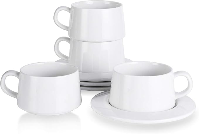 Kanwone Porcelain Stackable Cappuccino Cups by Kanwone