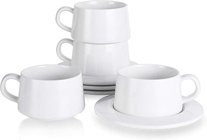 Kanwone Porcelain Stackable Cappuccino Cups by Kanwone