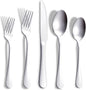 Matte Silverware Set with Steak Knives, 20-Piece Stainless Steel Flatware Set by Joincook