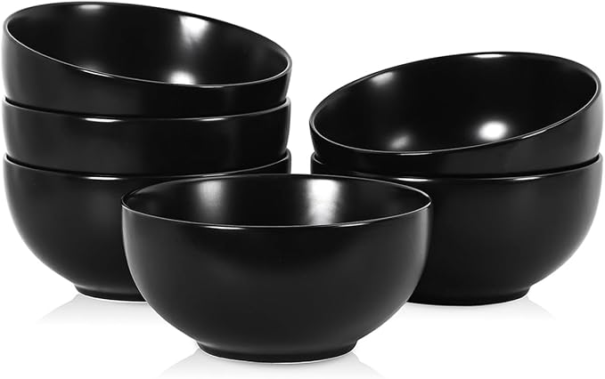 Selamica Ceramic Cereal Bowls set of 6, 24 oz Soup Bowls by Selamica