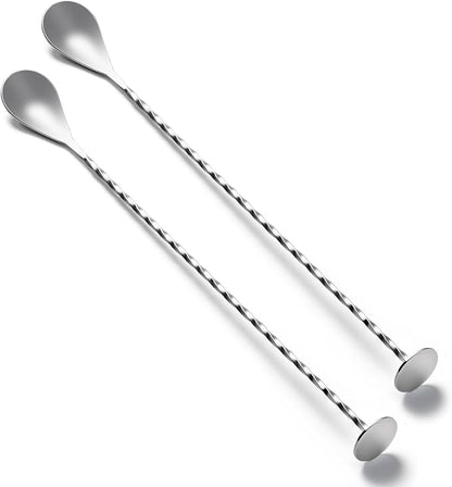 Bar Spoon Cocktail Mixing Stirrers, 12” by Briout