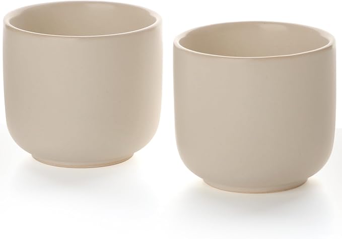 Espresso Cups Set of 2, Small Espresso Shot Cup 3.4oz, Demitasse Cups | Ceramic by Nucookery
