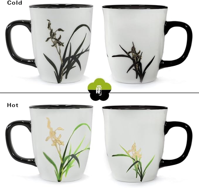 Orchid Color Changing Mug, 16 oz | Ceramic Tea Cup - Image 3