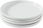 Hasense Dinner Plate Set of 4, 10 Inch Porcelain Plates for Kitchen, Large Salad Plates for Lunch, Dinnerware Dish for Restaurant, Home, Microwave Safe Plates for Wedding & Housewarming Gift, White