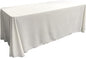 LA Linen Polyester Poplin Washable Rectangular Tablecloth, Stain and Wrinkle Resistant Table Cover 90x132, Fabric Table Cloth for Dinning, Kitchen, Party, Holiday 90 by 132-Inch, White