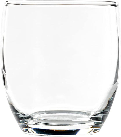 Vikko Mini 7 Ounce Drinking Glasses, 2.9” Diameter x 3.2” Thick and Durable Glass, For Water, Juice, Soda, or Wine, Dishwasher Safe, Set of 6 Small Clear Glass Tumblers