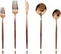 Rose Gold Silverware Set, JASHII 30-Piece Stainless Steel Flatware Cutlery Set by JASHII