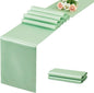 Sage Green Satin Table Runner, 12x108 Inches, 12 Pack | Premium Satin, Smooth by VCUSUELER