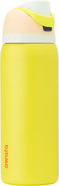 Owala FreeSip Stainless Steel Water Bottle 32 oz Lemon Limeade by Unknown