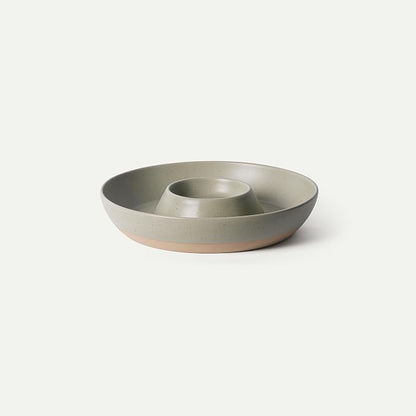 MORA Ceramic Chips and Dip Serving Tray: Large Divided Party Bowl Set by MORA