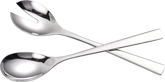 IMEEA Salad Servers 18/8 Stainless Steel Salad Serving Set Salad Fork and Spoon - Image 9