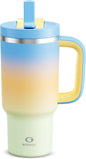 ENCOOL 32 oz Tumbler with Handle and Straw: Stainless Steel Insulated Tumbler by ENCOOL