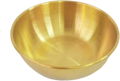 8Pcs Mini Stainless Steel Dipping Sauce Dishes, Round Seasoning Dishes, Sushi Dipping Bowl, Appetizer Plates, Gold 3.27"x3.27"x1.14"