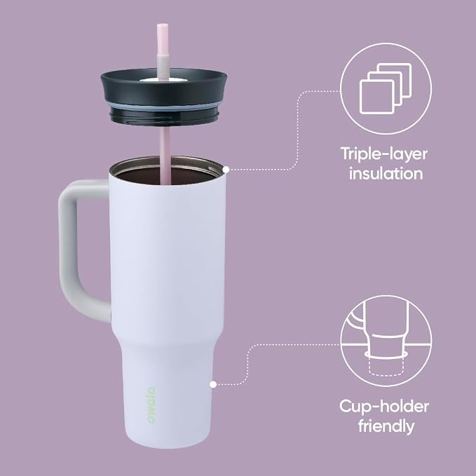 Owala Tumbler Stainless Steel Water Bottle 40 oz Iced Tea | 2-in-1 Sip-or-Swig - Image 2