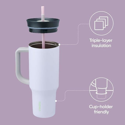 Owala Tumbler Stainless Steel Water Bottle 40 oz Iced Tea | 2-in-1 Sip-or-Swig - Image 2