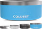 Coldest Dog Bowl - Anti Rust Metal, Non Slip, 3 Layers Insulated Stainless Steel Dog Bowls - Spill Proof & Heavy Duty - Water Bowl for Dogs, Cats & Pets, Dish Washer Safe (100 oz, Celestial Blue)