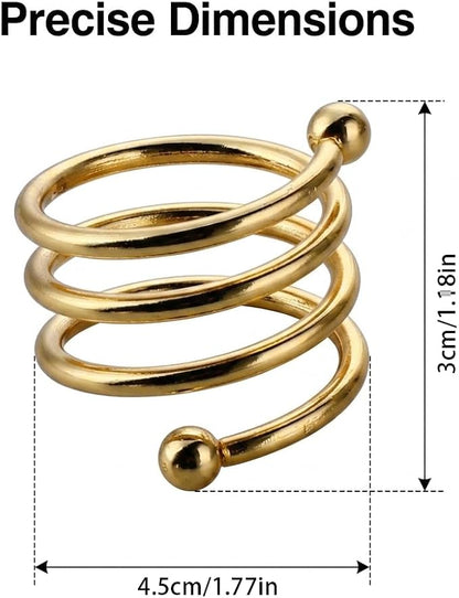 Napkin Ring Set of 8, Metal Serviette Holders - Image 3