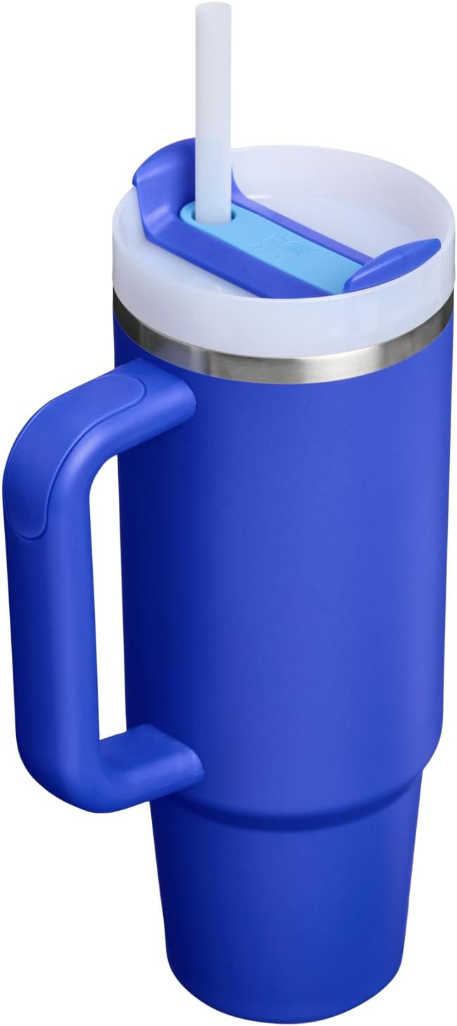 STANLEY Quencher H2.0 Flow State Tumbler, 30 oz, Cobalt | Handle and Straw | - Image 3