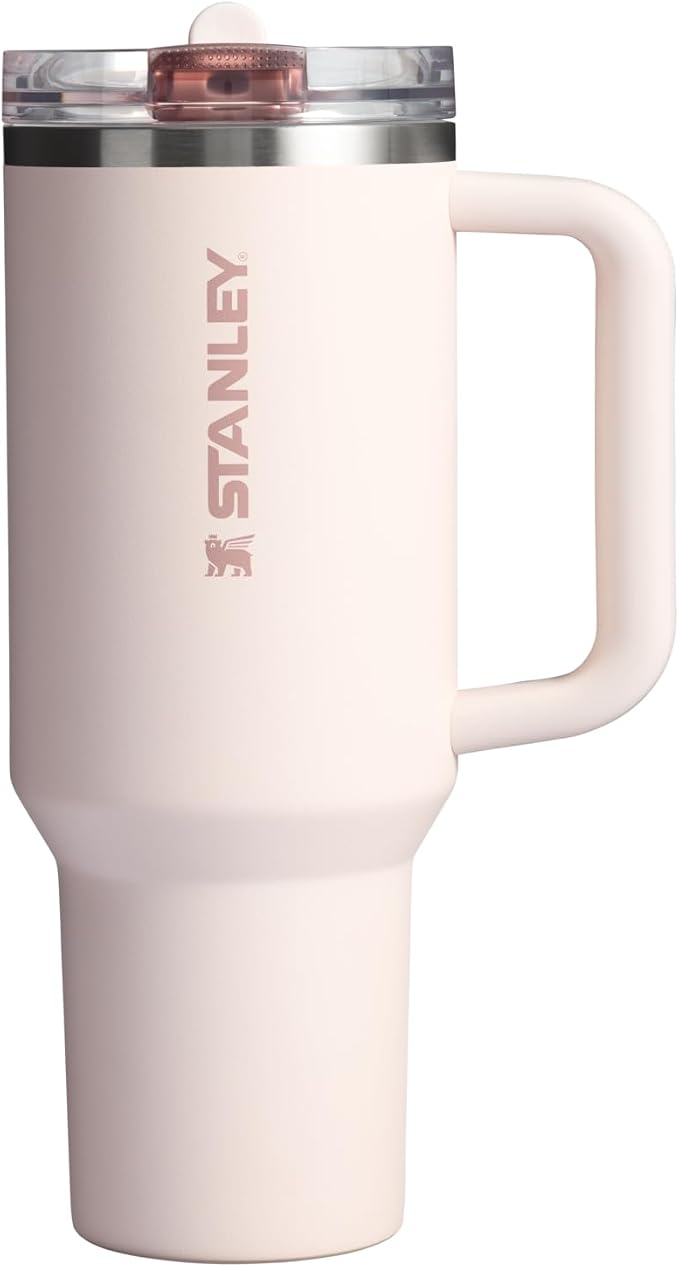 STANLEY Quencher ProTour Flipstraw Tumbler, 40 oz, Rose Quartz | Built-In Straw by Unknown