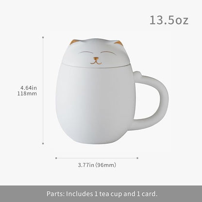 HEER Cat Ceramic Tea Mug 13.5oz - Image 3