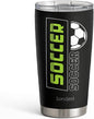 SANDJEST Soccer Tumbler 20oz Stainless Steel Insulated, Travel Coffee Cup by SANDJEST