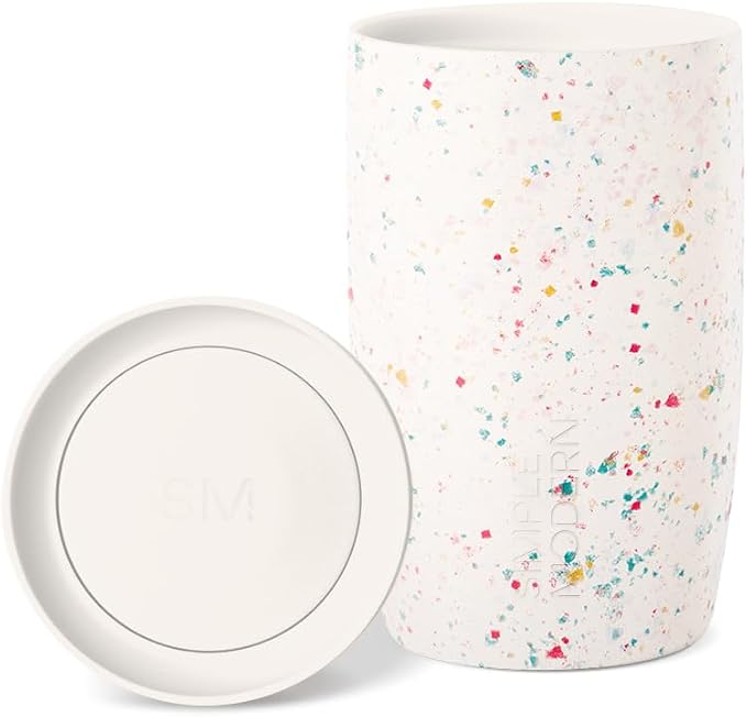 Simple Modern Insulated Travel Coffee Mug 360° Lid | 12oz | Terrazzo | Voyager by Unknown