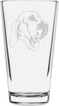 Fila Brasileiro (Brazilian Mastiff) Dog Themed Etched All Purpose 16oz Pint Glass