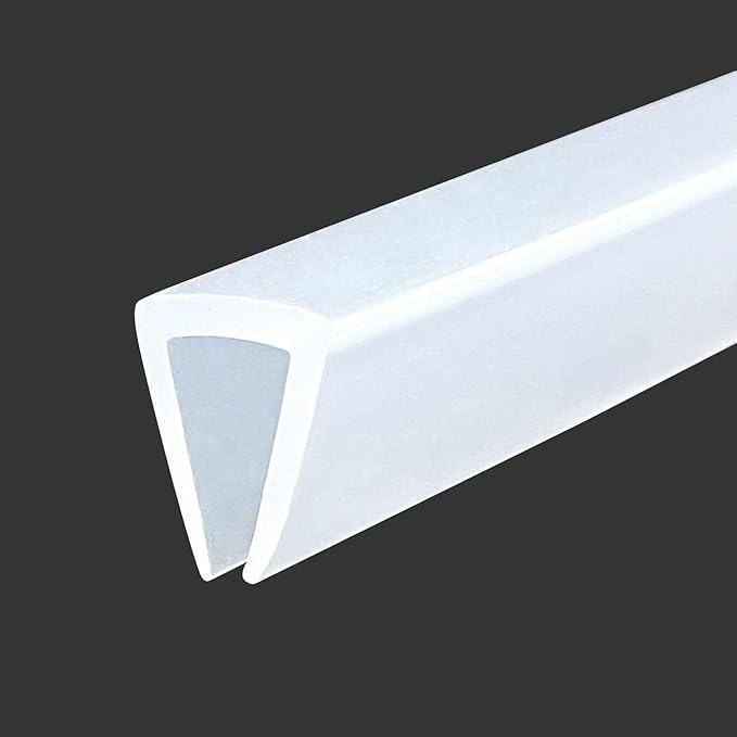 Clear Rubber Edge Trim, U Channel Silicone Rubber Edge Trim, 1/4" Slot by Protalwell