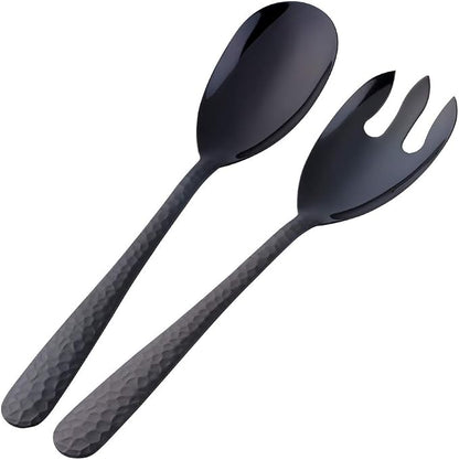 Salad Spoon and Fork Set, 12 Inch Stainless Steel Salad Server, Dishwasher Safe by Unknown