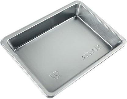 100 pcs Mini 2.95"x2.16" Dipping Sauce Dishes, Plastic Disposable Rectangular Silver Soy Sauce Plate Set, Condiment Serving tray, Seasoning Platter, Appetizer Bowel -for Sushi Mustard Vinegar Soy BBQ