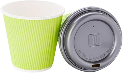 Restaurantware Ripple Wall Coffee Cups 500 Count 8 Ounce Insulated Eco Green - Image 13