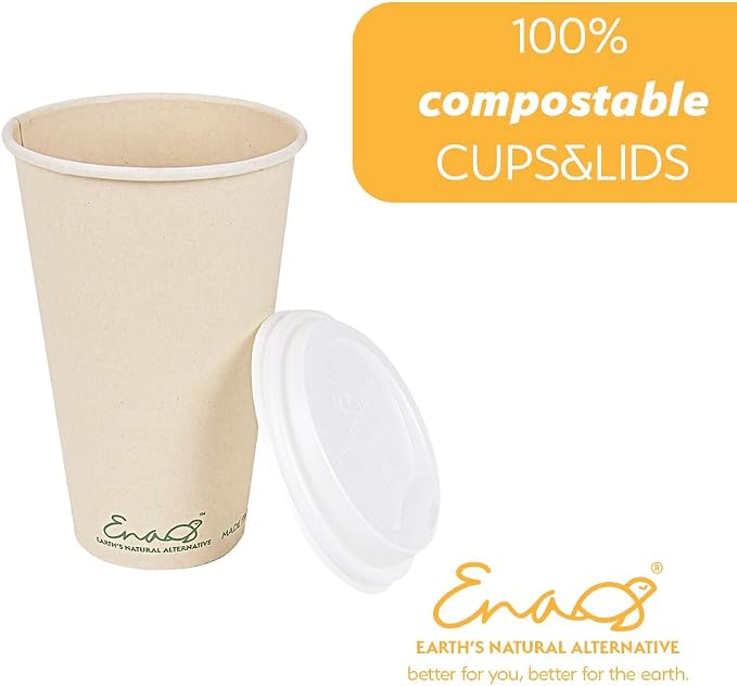 100% Compostable Disposable Coffee Cups - Image 4
