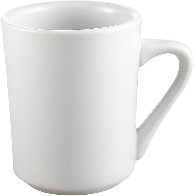 CAC China SI-8-P 8-Ounce Porcelain Tall Round Sierra Mug, 3-3/8-Inch, Super by CACChina